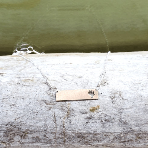 Sebago Lake Bar .925 Necklace